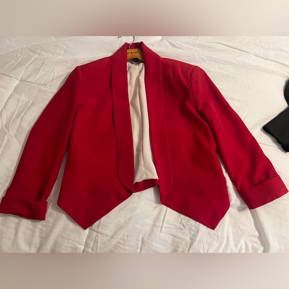 Red Bebe crop jacket size xs